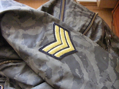 Camouflage Patch Zipper PU Leather Crop Jacket