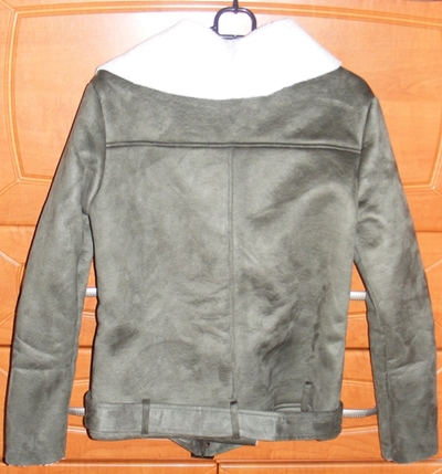 Army Green Long Sleeve Lapel Coat