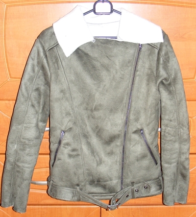 Army Green Long Sleeve Lapel Coat